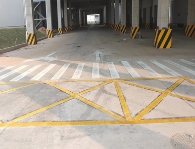 周口周口厂区道路标线施工